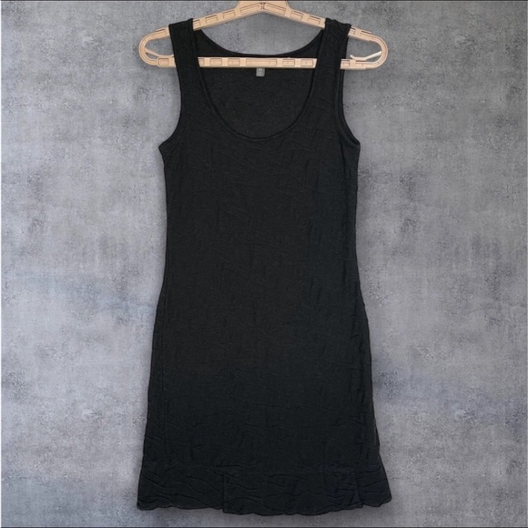 Toad & Co Sz XS Black Samba Wave Textured Tank Sleeveless A Line Dress Organic - Picture 1 of 13